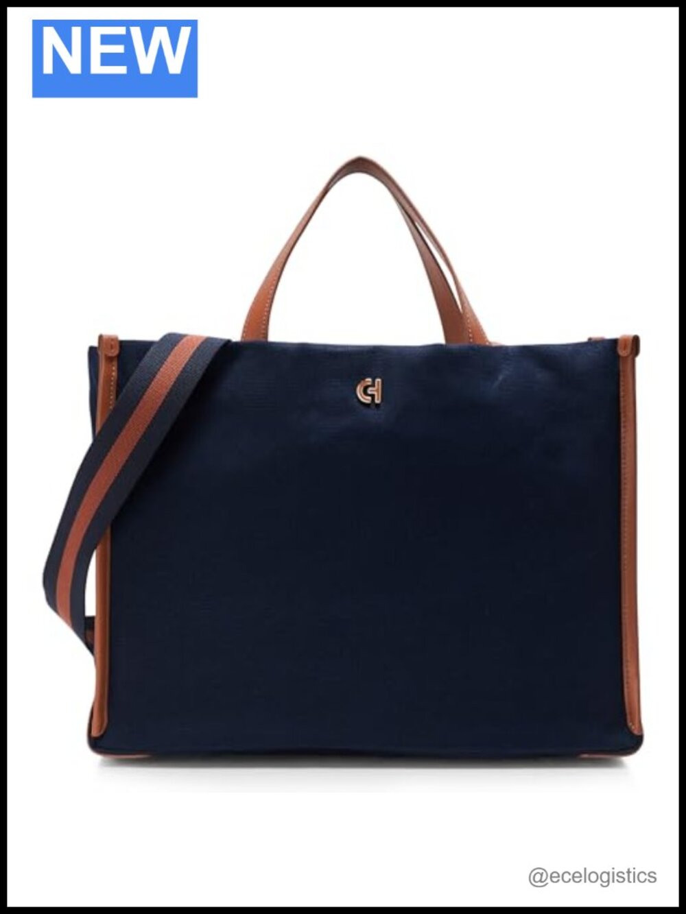 Canvas Shoulder Tote Bag with Magnetic Snap Closure, Interior Zip Pocket